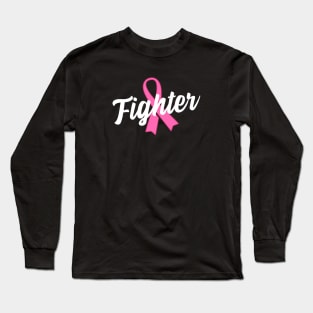 Breast Cancer Fighter Pink Ribbon Long Sleeve T-Shirt